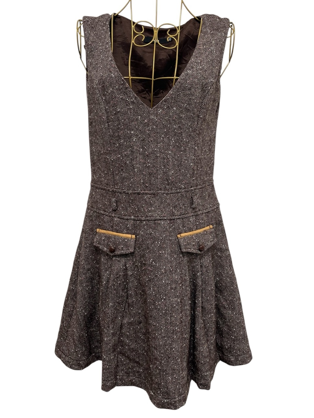 Ada Tweed Wool Fit & Flare Dress Size EU 36/ US Small
